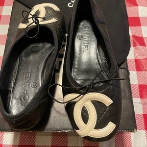 authentic chanel flats